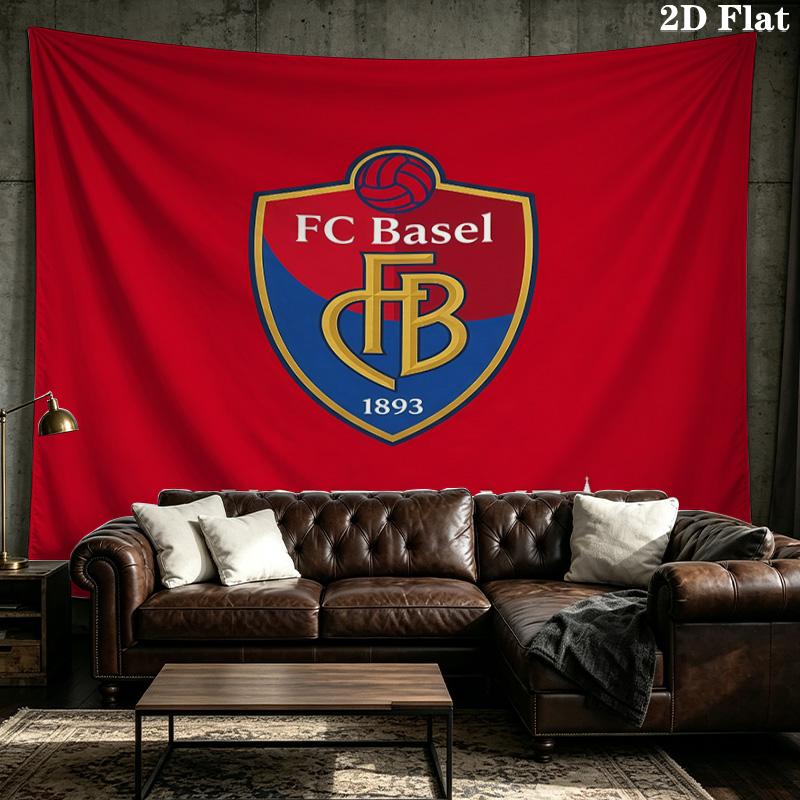 Custom Name FC Basel Printed Tapestry – Wall Hanging for Bedrooms, Dorms, and Home Decor