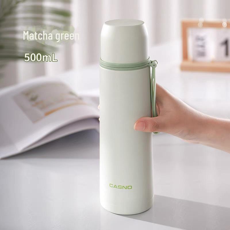 

Термос-чашка Casino Vacuum Double-Layer 304 из нержавеющей стали, портативная, с пулевидной головкой для мужчин и женщин, большая емкость для воды 500ml