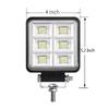 4-Inch Square White LED Work Light Pods Flood Spot Lamp 6000K Universal for Car Off Road Truck SUV Van 12-24V 48W