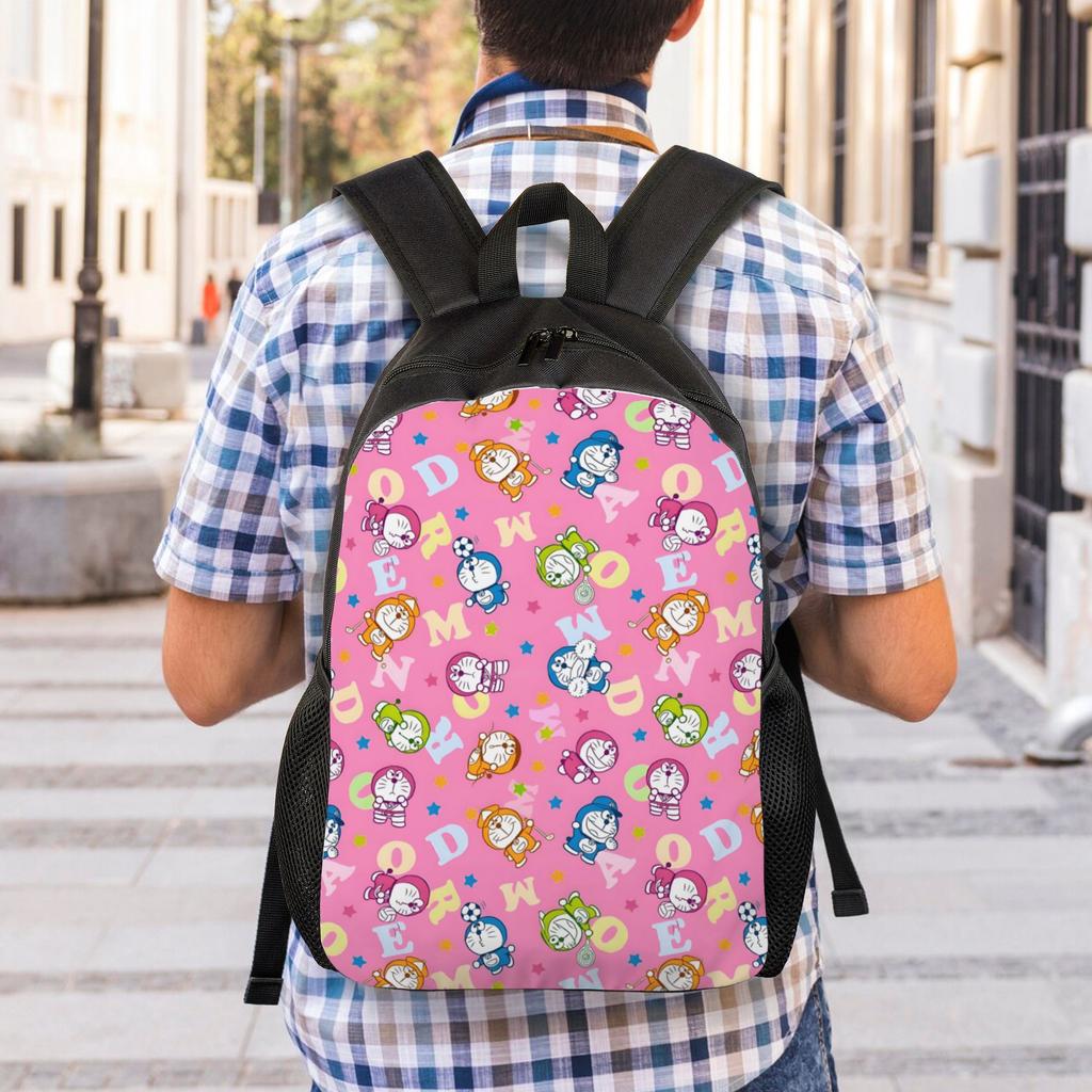 3D Printing D-Doraemones Backpacks for Girls Boys Cartoon School College Travel Bags Men Women Bookbag Fits 15 Inch Laptop