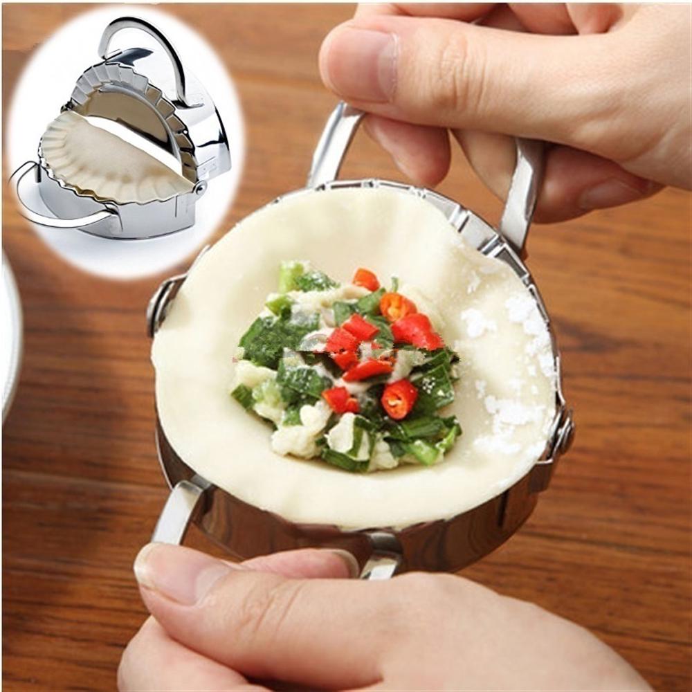 Easy Pastry Tools Stainless Steel Dumpling Maker Dough Cutter Ravioli Press Mold
