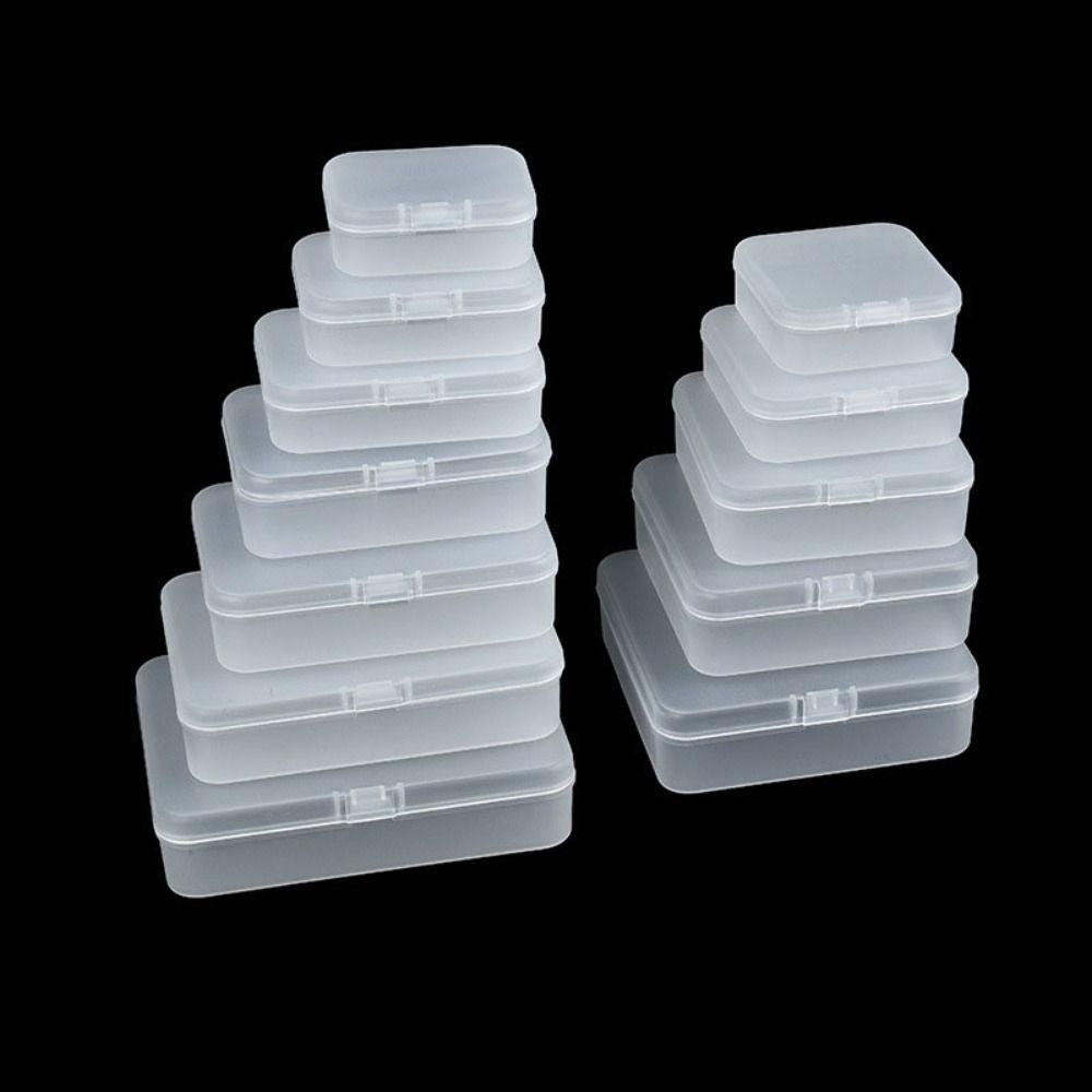 Square Jewelry Beads Container Transparent Small Items Case Sundries Organizer  Packing Boxes