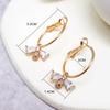 Light Luxury Zircon Bee Gold Niche High-end Earrings