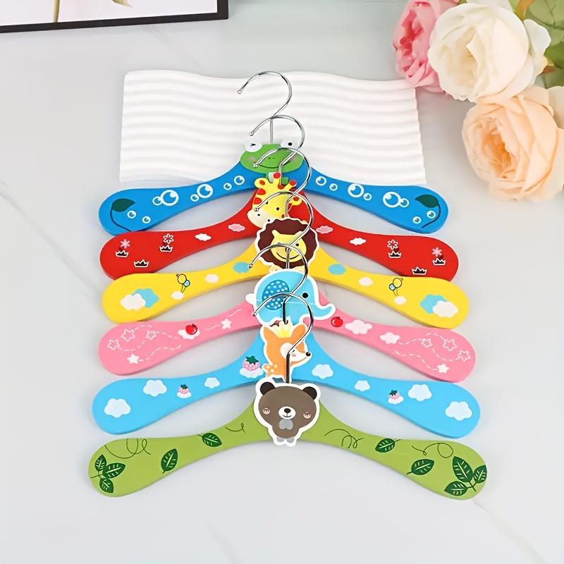 Набор из 6 милых деревянных вешалок с животными маленький размер цветная обработка креативный мультяшный дизайн подходит для хранения одежды и полотенец 1285₽
