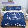 Everton F.C Pattern Bedding,Quilt Set Quilt Cover Pillowcase Home Birthday Gift(1 * duvet cover + 2 * pillowcase, without core)