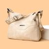 New women's bag large capacity messenger bag casual mother bag versatile shoulder bag soft leather shoulder bag