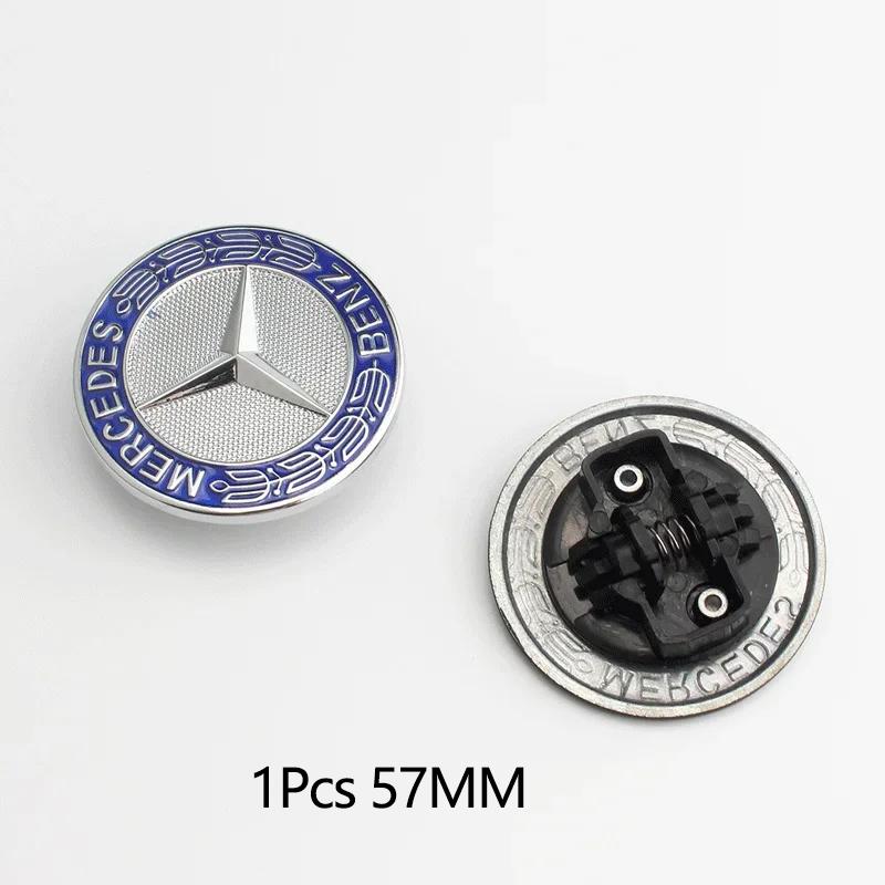 

New 2025 Hot 1pcs Car Metal Flat Hood Emblem Front Badge Logo Sticker For Mercedes Benz W212 W213 W205 W177 W247 W176 CLS CLA CL For Mercedes Benz