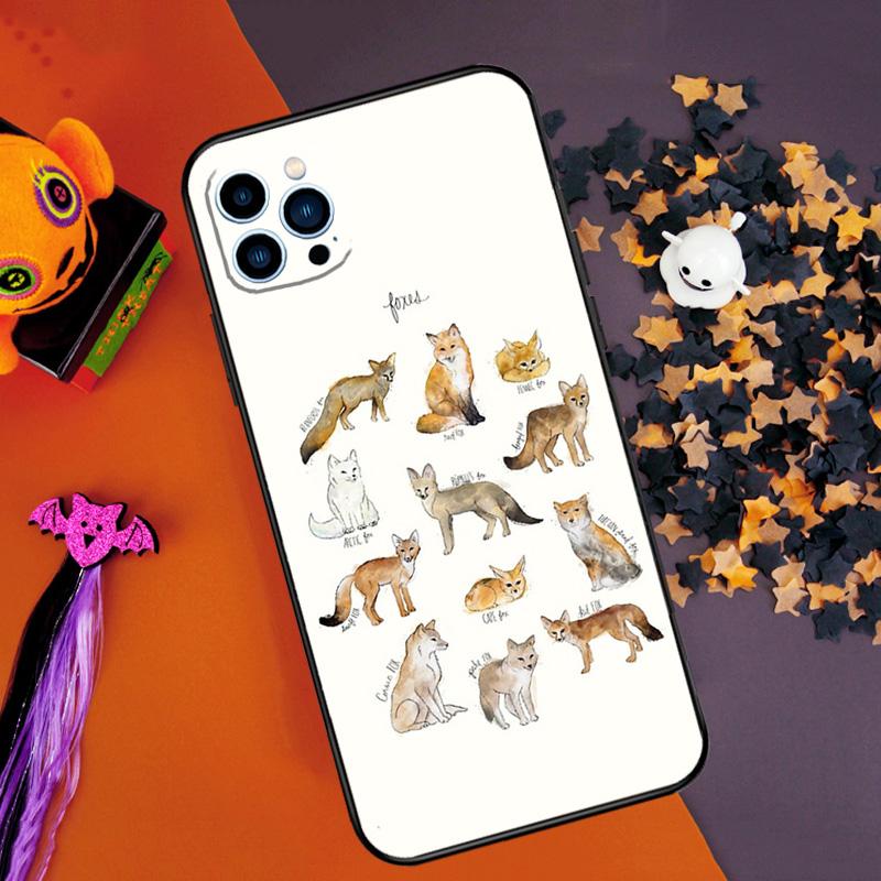 Fox Animal Pattern Bumper Case For iPhone 16 14 15 Pro Max 11 12 13 Pro Max Mini XR 16e 16 15 Plus Phone Cover