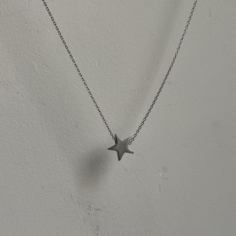 Fashion Chain Necklace Stylish Star Pendant Necklace Titanium Steel Material Star Neck Jewelry for Wedding Party Daily