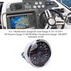 110mm 4 3/8in 4 in 1 Multifunction Gauge DC 12V 0-150PSI Oil Pressure Fuel Level 100-250℉ Water Temp 8-16V Voltmeter for RV Boat Truck (Black Dial
