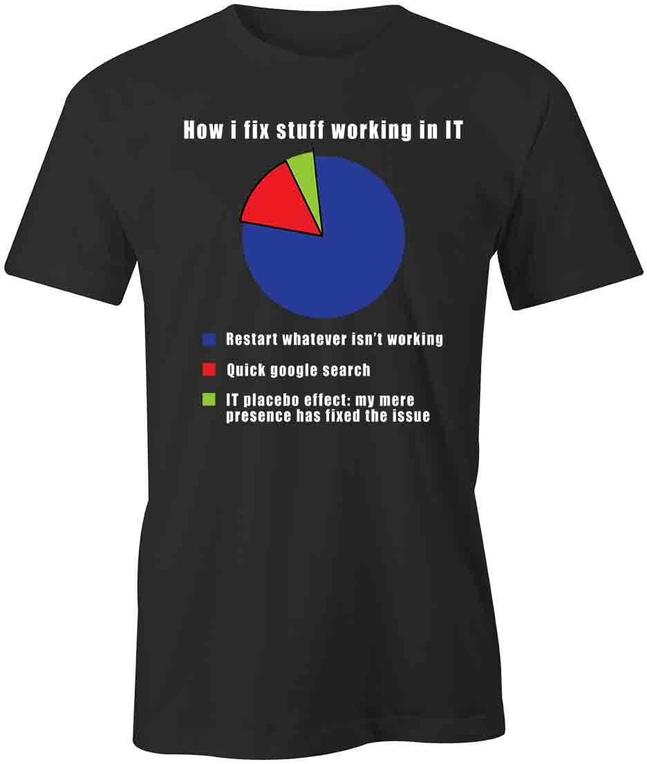 How I Fix Stuff TShirt Tee Short-Sleeved Cotton CLOTHING FUNNY S1BCA846 M