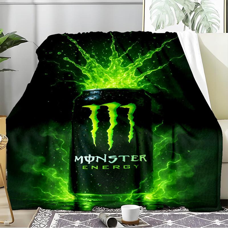 Coperta Monster Drink Morbida in Flanella per Divano, Interni, Campeggio, Soggiorno, Ufficio, Sedia e Letto Regalo di Compleanno Morbido