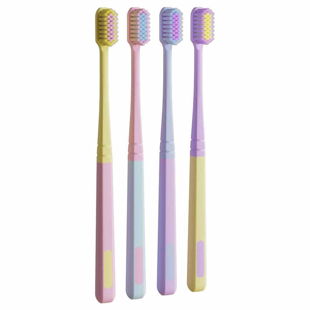 [Premium Selection] 8-Pack Soft Bristle Couple Toothbrushes for Adults - Summer Ice Cream Design