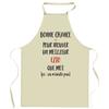 Kitchen Apron - Ezio Ca Doesn't Exist - Breton Print - Durable Cotton - Adjustable Ties