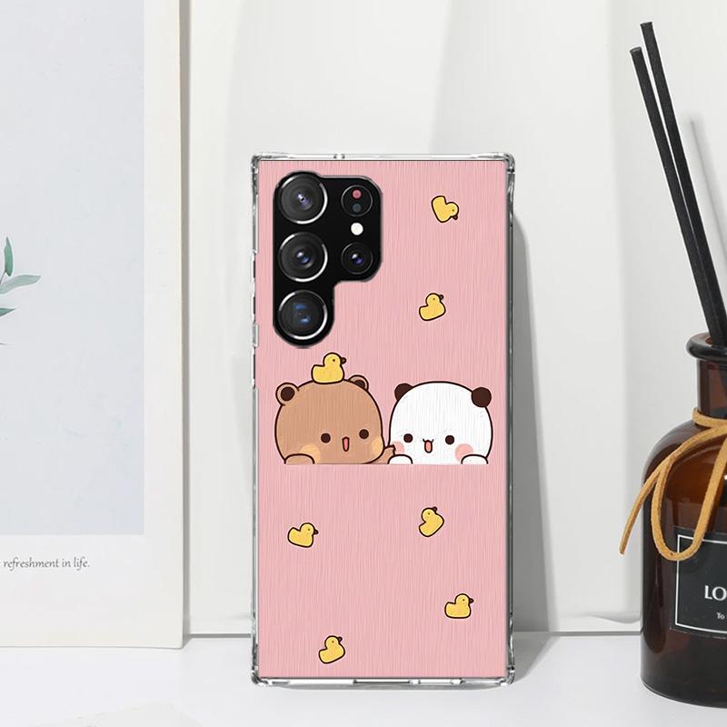 Cute Peach Goma Cat Phone Case For Samsung Galaxy S26 S25 Edge S24 FE S23 S22 Ultra S21 Plus S20 + Art Fundas Back Cover Galaxy