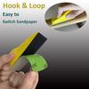 3.5”x 1” Mini Sandpaper Kit with Hook and Loop Sanding Block 71 Pcs Assorted 400/600/800/1000/1500/2000/3000 Grits for Polishing