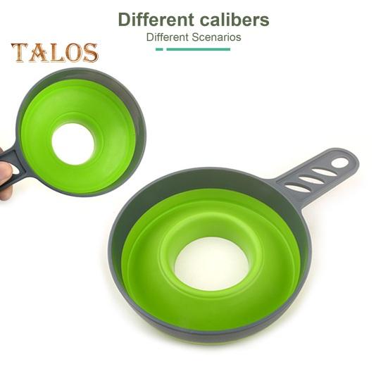 3Pcs Oil Funnel Hanging Hole Design Dispense Silicone Durable Folding Kitchen Food Transfer Funnels Home Supply