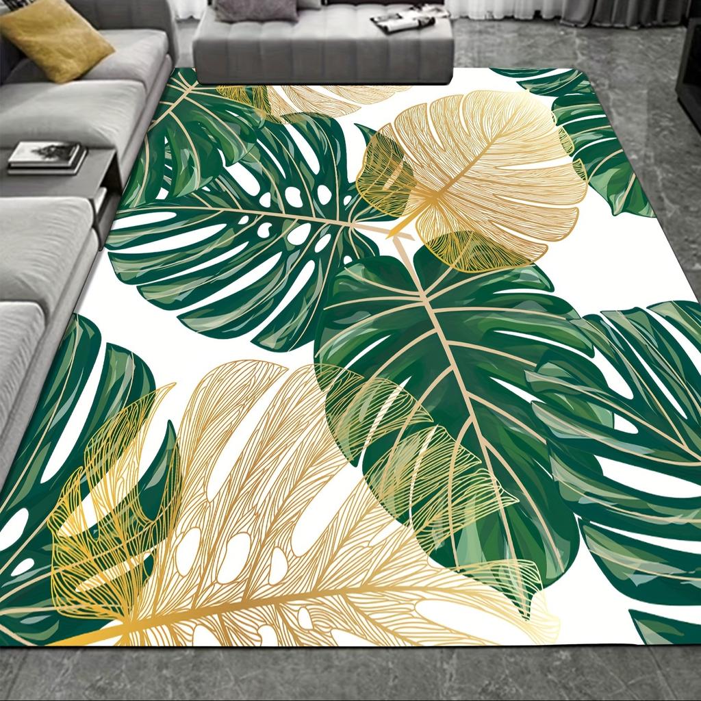 1 Stück tropische Anti-Ermüdungs-Küchenteppiche, Palmblatt-Druck, wasserdicht, rutschfest, dick, gepolstert, Küchenmatte, strapazierfähig, Komfort für die Küche