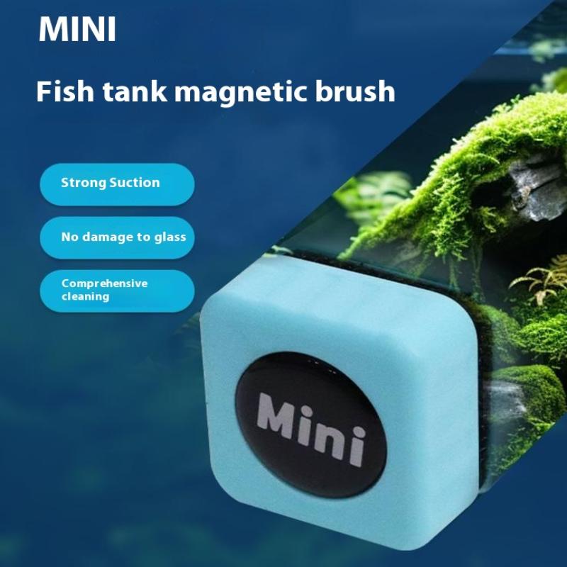1Pc Mini Aquarium Glass Cleaner Scratch-Resistant Glass Cleaner Magnetic Brush For Small Aquarium Glass And Acrylic Aquarium
