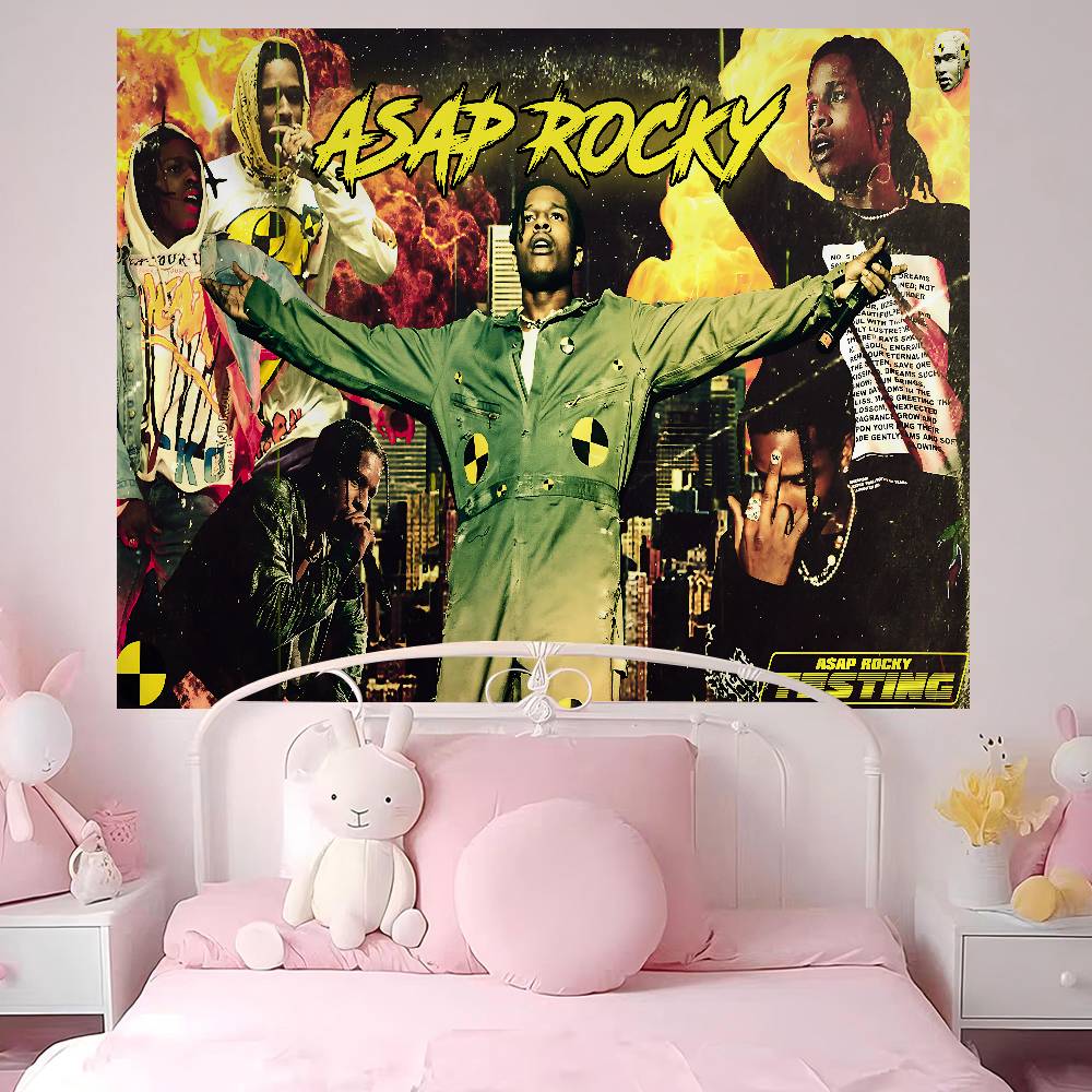 Hip Hop Rapper AsapRocky Hanging Bohemian Tapestry Bohemian Wall Tapestries Mandala Cheap Hippie Wall Hanging
