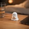Halloween Desk Decorations 3D Printed Ghost Figurine, Cute Spooky Resin Statue, Funny Desktop Tray Decorative for Scenes Decor, Tabletop Centerpiece