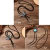 Bolo Tie Cowboy Costume Accessory for Men and Women Adjustable Length Vintage Metal Butterfly Pendant Necktie Necklace