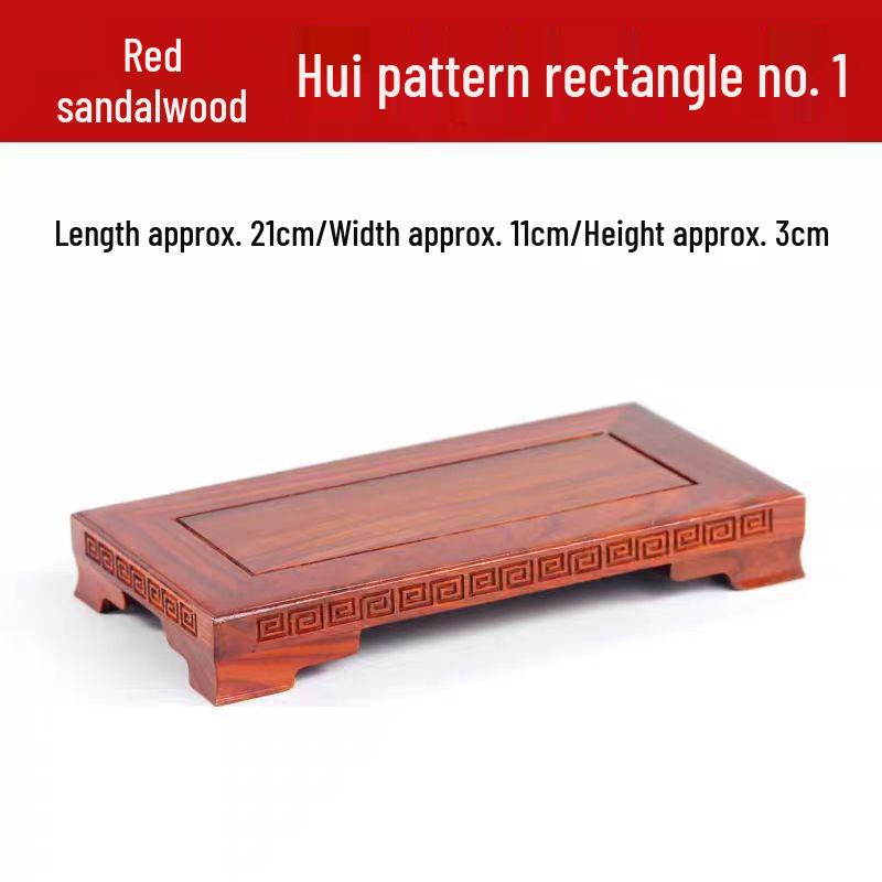 

Rosewood Buddha Statue with Acid Branch Base and Rectangular Wooden Vase Stand