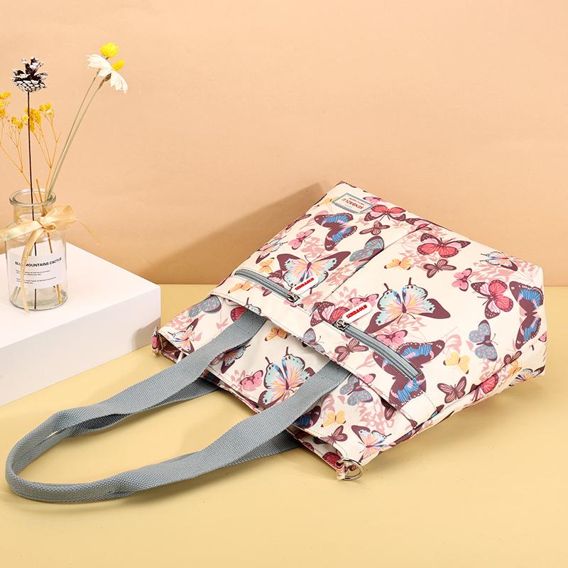 Women's Floral Pattern Handbag Vintage Shoulder Bag Large Capacity Crossbody Bag