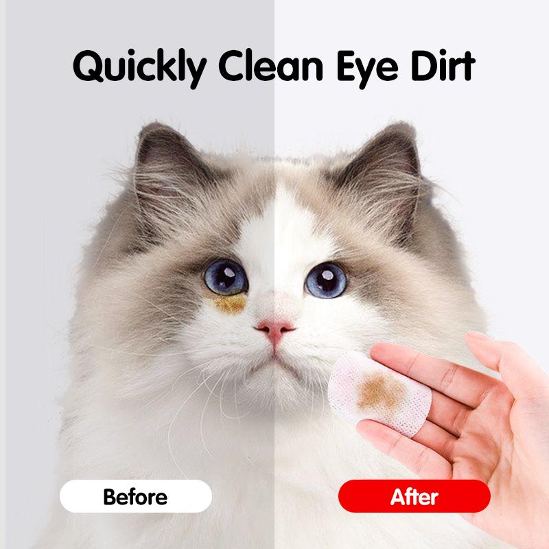 130/260 PCS Pet Eye Wipes Cats And Dogs Tear Mark Wet Wipes Cats And Dogs Universal No Irritation Cleaning Products Canned Wipes