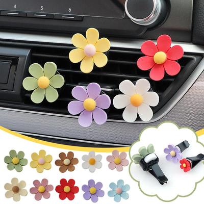 Car Air Conditioning Outlet Perfume Clip Six Flower Decorations Cleaning Air Cartoon Aromatherapy Supplies Multi-functional V1T0
