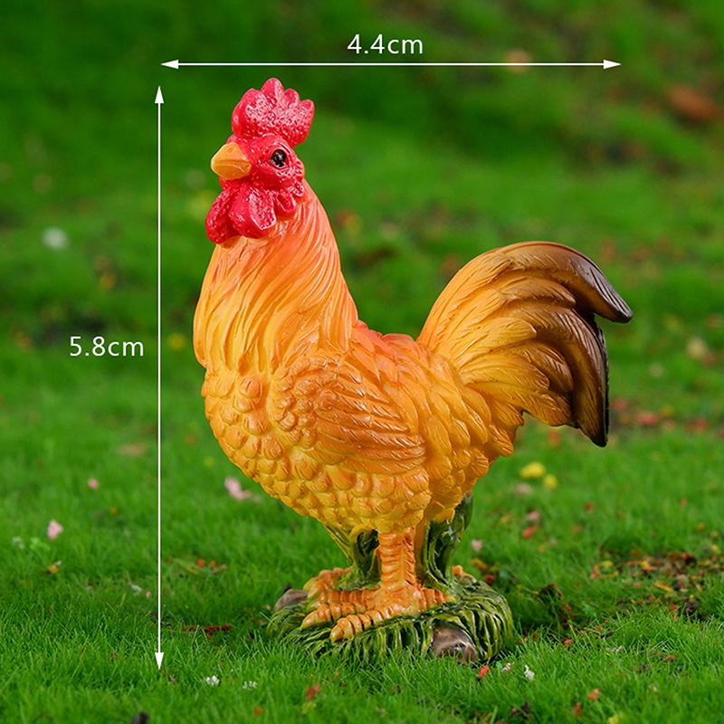 

Фигурки петуха, курицы, модель сельскохозяйственного животного, домашний декор, миниатюрный сказочный сад, сделай сам, ландшафтный дизайн, мультяшная курица, цыпленок, аксессуары A