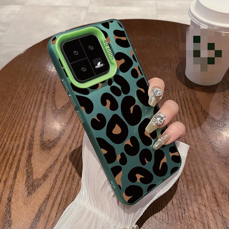 Roztomilý leopardí obal pro iPhone 16 Pro Samsung A55 A35 M35 S24 FE Xiaomi Redmi Note 13Pro 14C Huawei Honor 200 Nárazuvzdorný kryt proti poškrábání telefonu