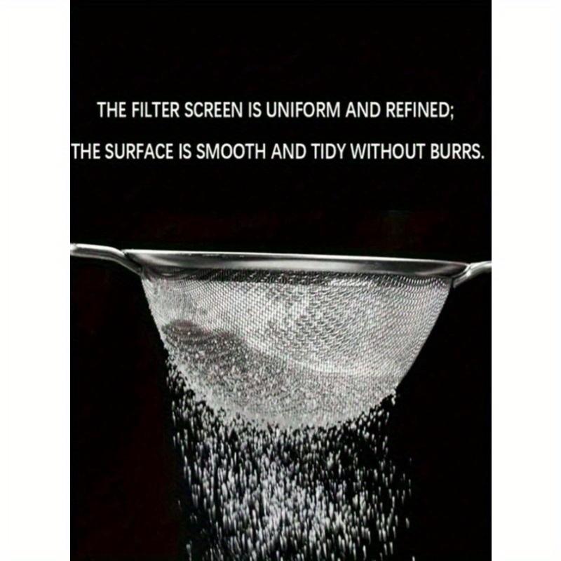 3pcs(S-M-L) Stainless Steel Fine Mesh Strainer with Handle - Kitchen Tool for Sifting and Sieving