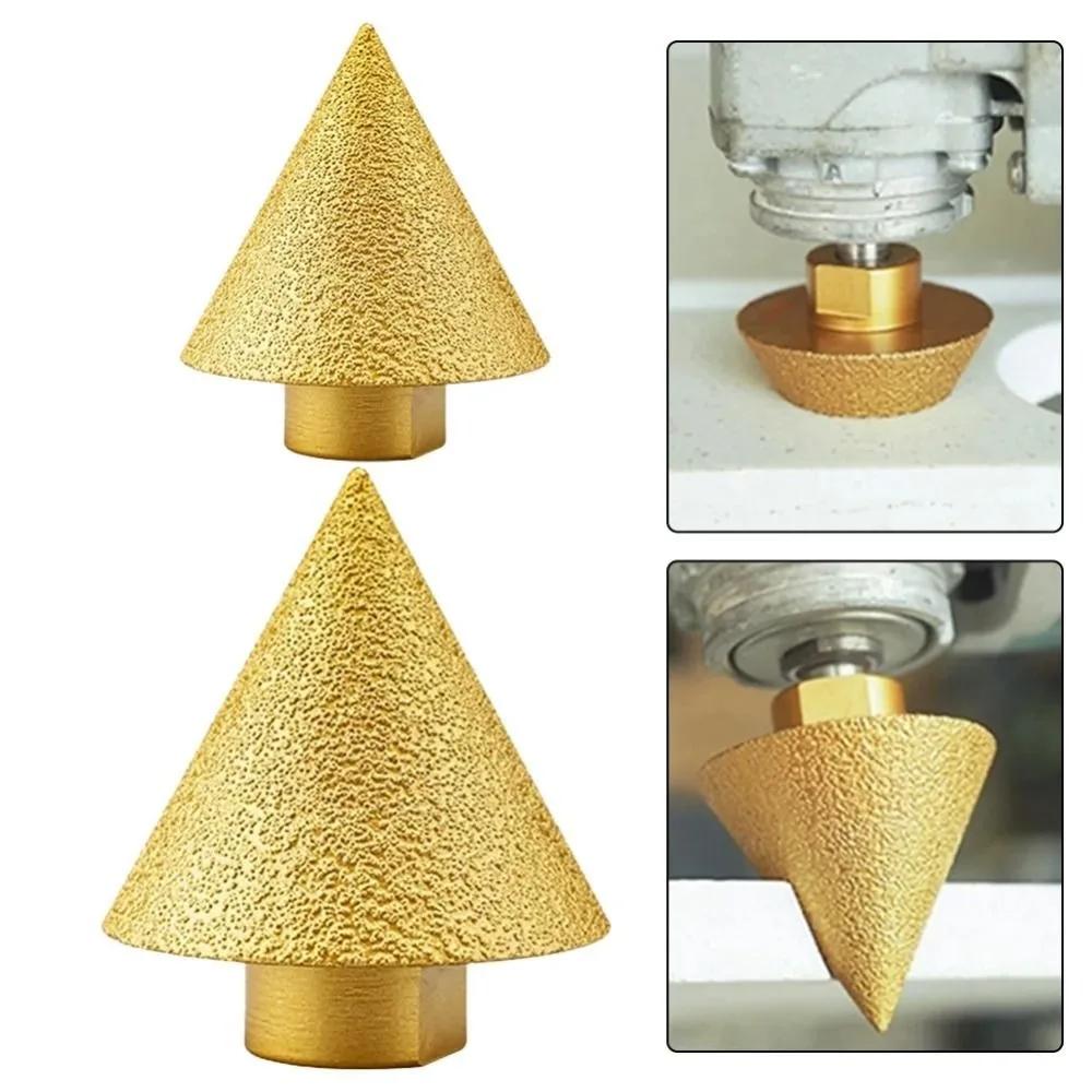 M10/M14 Thread Diamond Beveling Chamfer Bit 38/50mm Cone Punching Expanding Drill Bit Tool