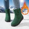 Medium Tube Warm Snow Boots Women's Velcro Outdoor Non-slip Waterproof Women's Boots Thickened Cotton Shoes