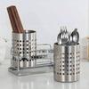 1/2 Piece Stainless Steel Cylindrical Chopstick Cutlery Storage Box Suitable for Home Kitchens, Restaurants, and Dormitories