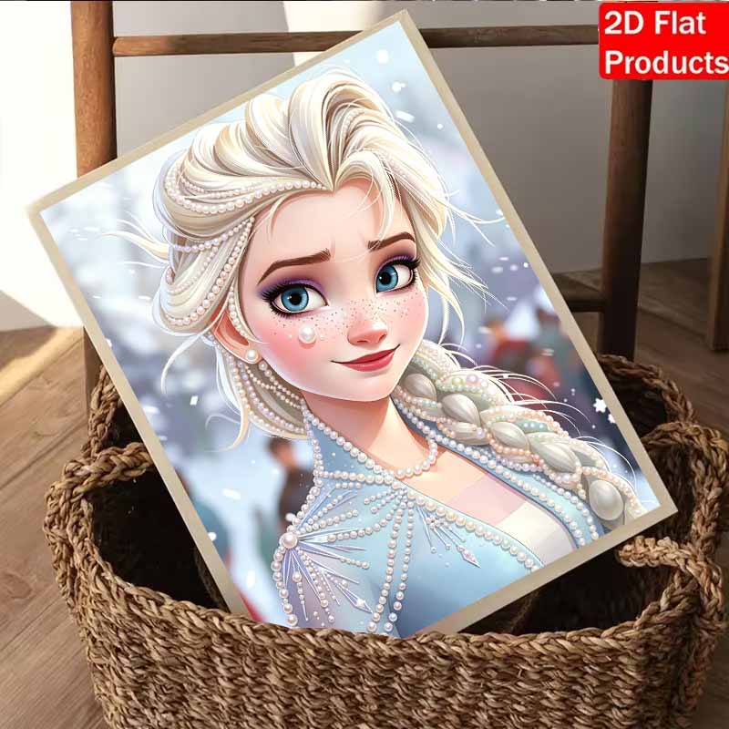 Disney Pearl Painting Princess Elsa DIY Pearl Art Pearl Painting Kit Pearl Art Painting Wall Suitable for Home Office Decoration Handmade Gifts
