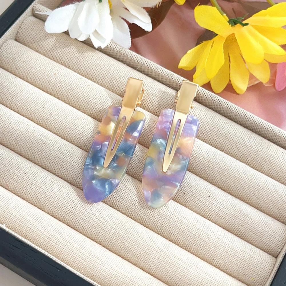 2pcs/set No Bend Hair Clips for Women Girls Acrylic Hair Styling No Crease Curl Small Pin Bang Seamless Barrettes Accessories