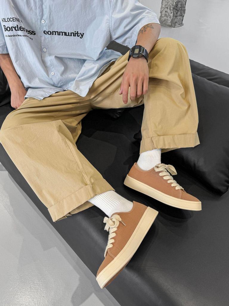 Herren 2025 Retro Schwarze Canvas Schuhe: Atmungsaktiv, Dünn, Vielseitig, Stilvolle Sommer-Freizeitkleidung