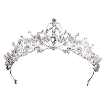 Rhinestone Princess Cake Crown Classical Wedding Party Headwear Crystal Bridal Tiara  Birthday