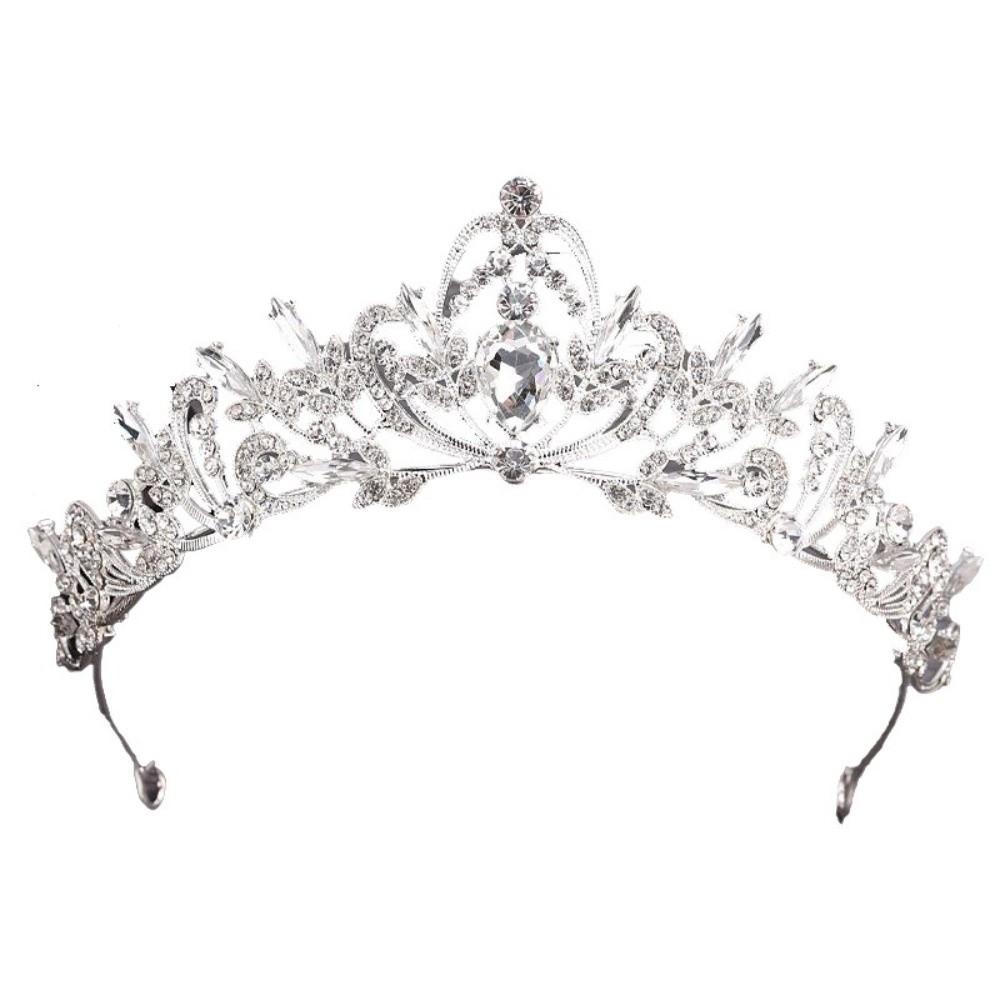 Classical Princess Cake Crown Rhinestone Wedding Party Headwear New Crystal Bridal Tiara  Birthday