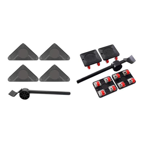 5Pcs/Set Furniture Lifter Mover Tool Heavy Furniture Mover with 4 Wheels Household Appliance Roller Furniture