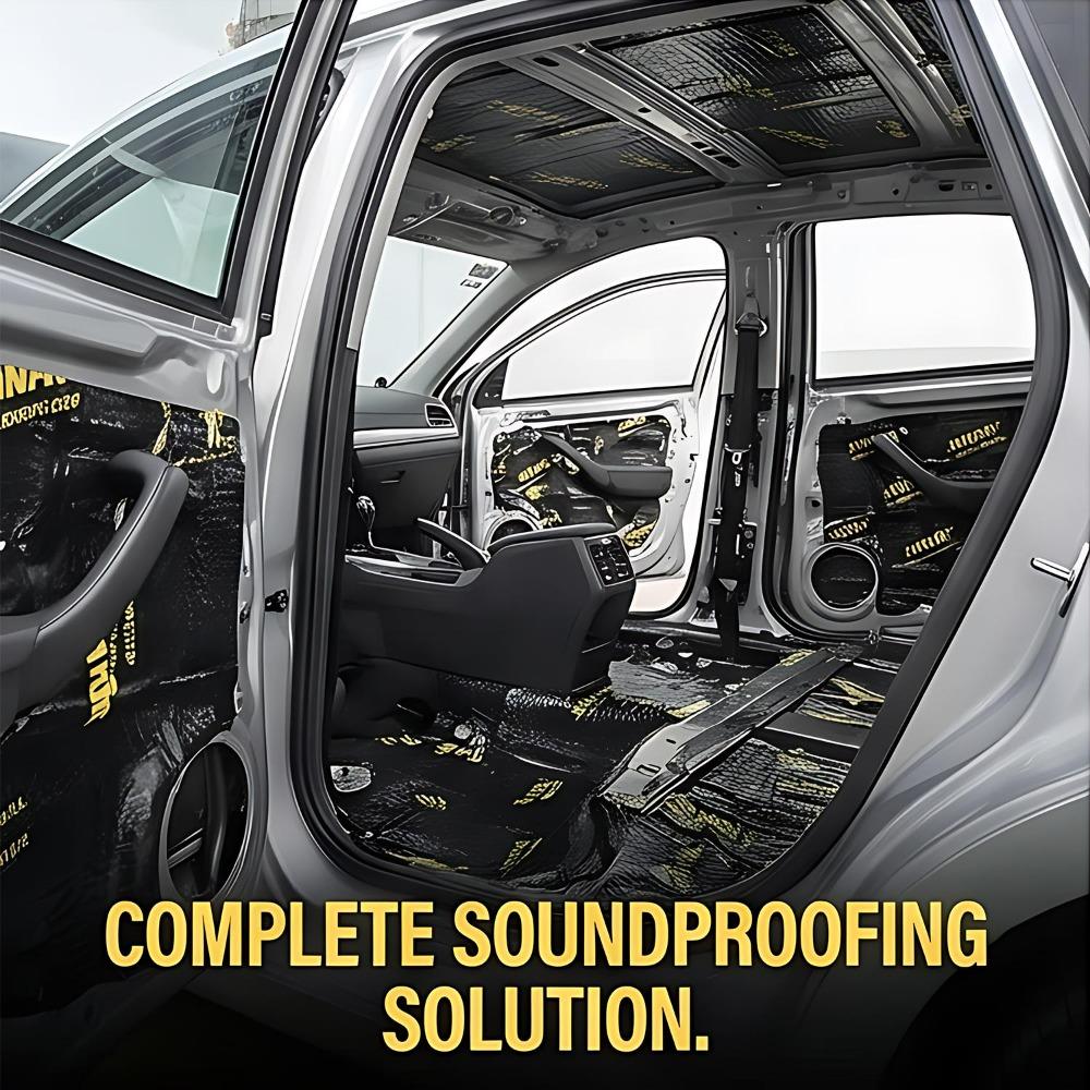 Auto Noise Insulation Heat Shield Butyl Rubber & Aluminum Foil Sound Deadening Mat Car Hood Shock Absorber Flame Retardant Pad