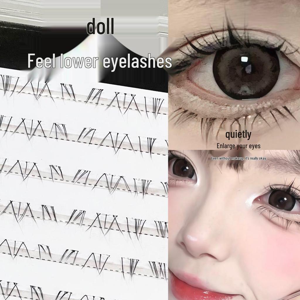 HERORANGE Doll-like Lower Lashes: Natural, Realistic, and Stylish False Eyelashes for a Cool Look.