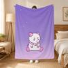 Coperta in flanella Bee and PuppyCat Animation Series, 240g, adatta per divani, letti, uffici, squisite coperte regalo