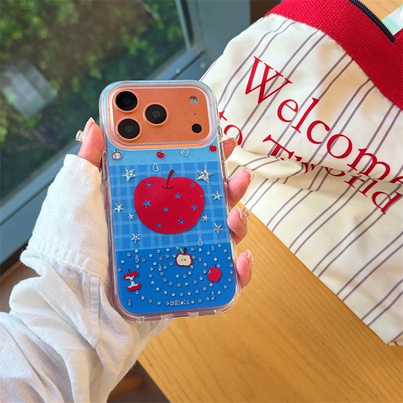 

Fresh & Cute Blue Plaid Star Phone Case for iPhone 17/16 Pro Max/15/14 iPhone 16
