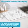 Kitchen Drying Mat Foldable Stone Dish Absorbent Drying Mat Nonslip Drying Pad Coffee Dish Drainer Mat Stone Kitchen Accessories