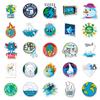 50 Global Warming Graffiti Stickers for Kids - Environmental Protection, Decoration, and Skateboard/Luggage Personalization