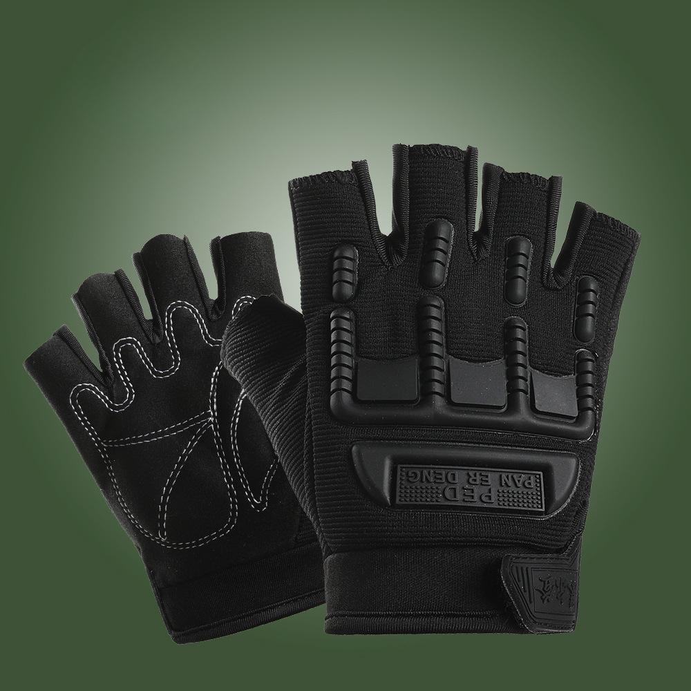 Children's Half Finger Gloves Non Slip Wear Resistant Fighting Outdoor Sports Cycling Balance Bike for Children Boys and Girls  Fitness
