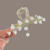 Lily of the Valley Butterfly Tassel Hair Claw - Large High-End Summer Headwear for Women